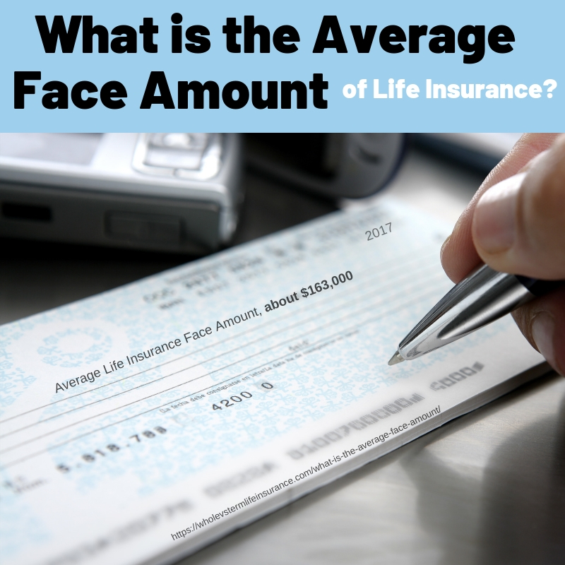 An image of the average face amount, for life insurance coverage.