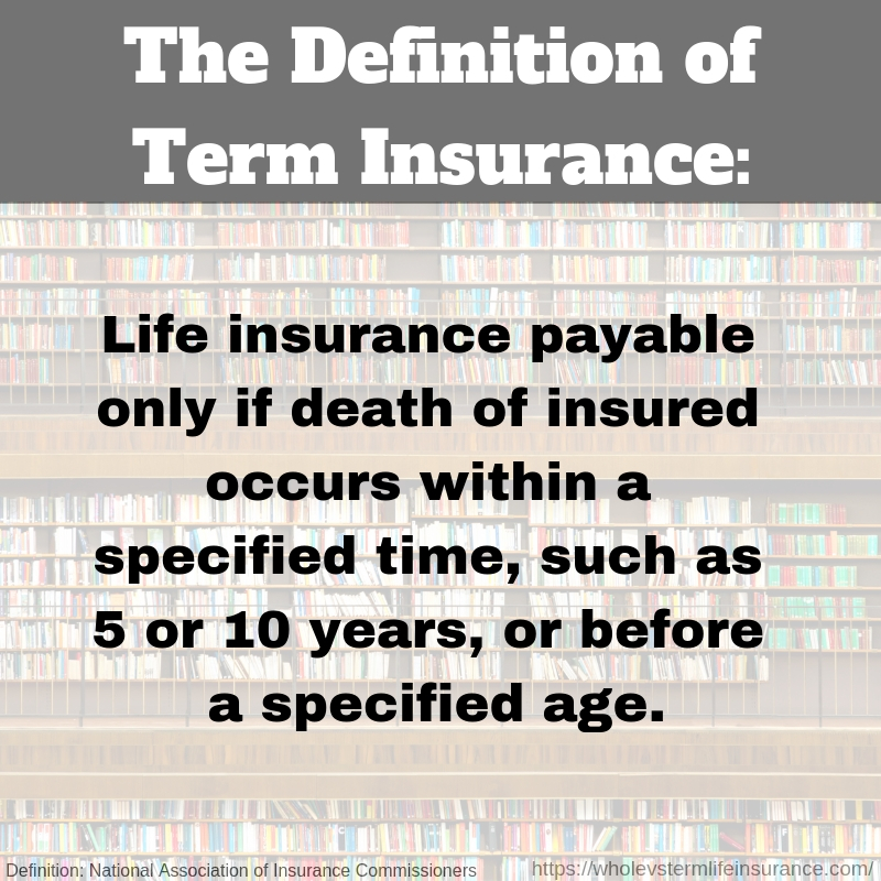 Definitions Whole Vs Term Life